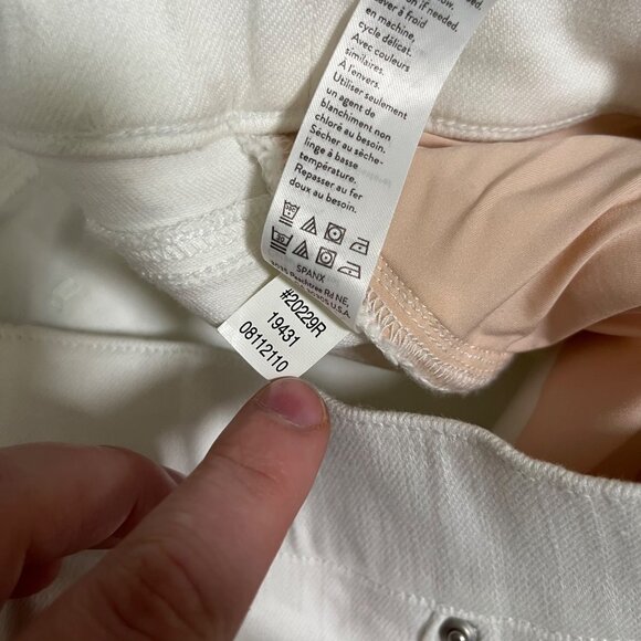 Spanx High Rise Distressed Denim Skinny Jeggings White Women’s Size S - Picture 11 of 11